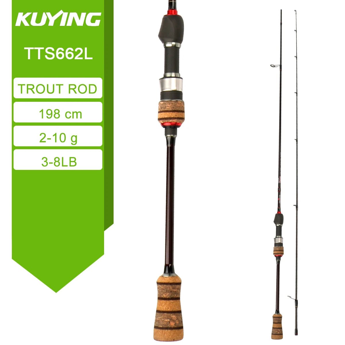 Kuying Teton Carbon Spinning Casting Fishing Lure Rod Fuji Parts