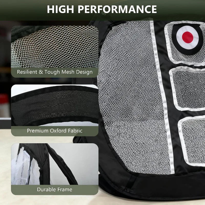 Golf Chipping Net Set With Mat And Balls For Practice