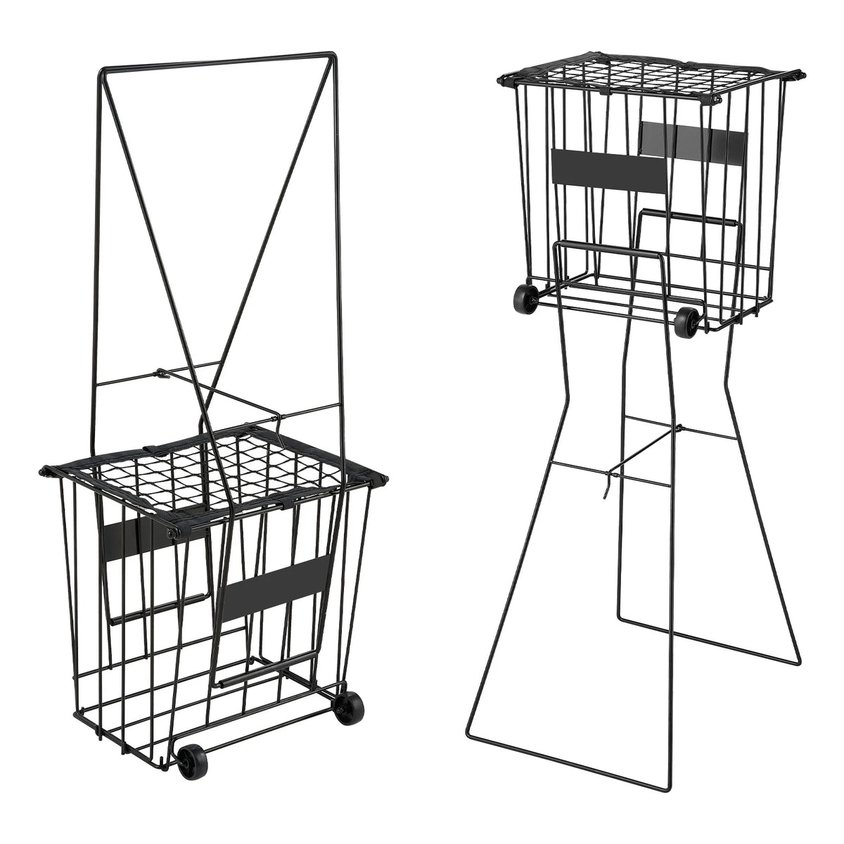 SucceBuy Portable Tennis Ball Hopper With Wheels For Training and Storage