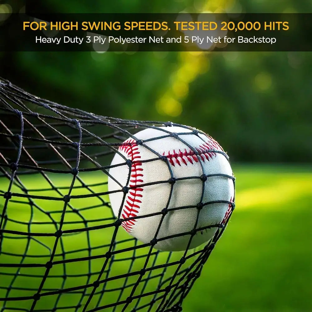 Portable Baseball Batting Cage Net With Pitching Line And Hole