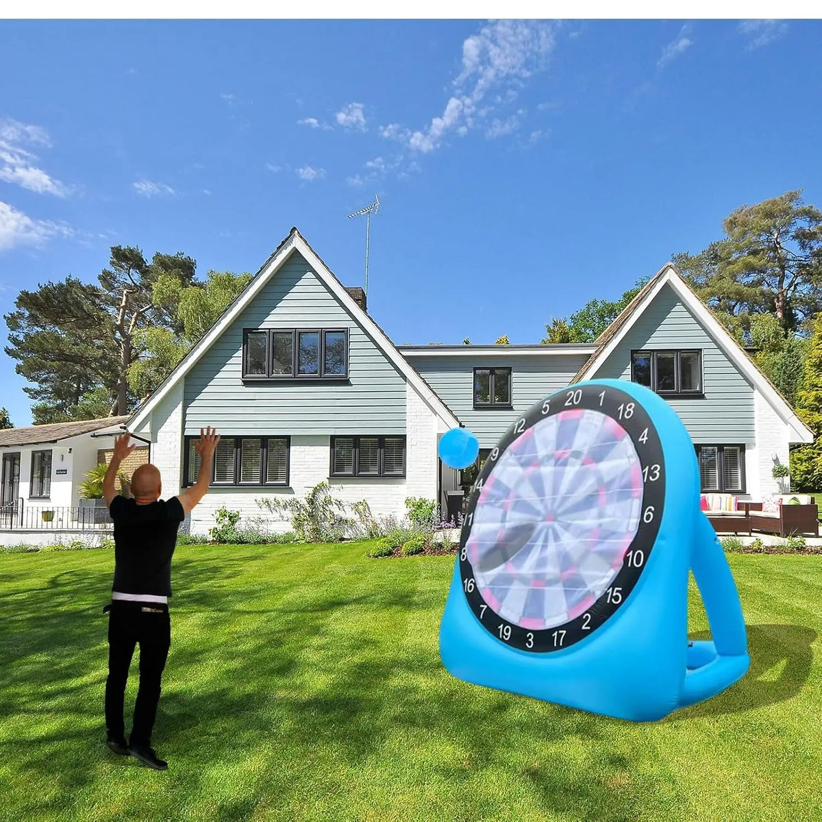 AEOR Inflatable Soccer Dartboard Game for Outdoor Carnival Play