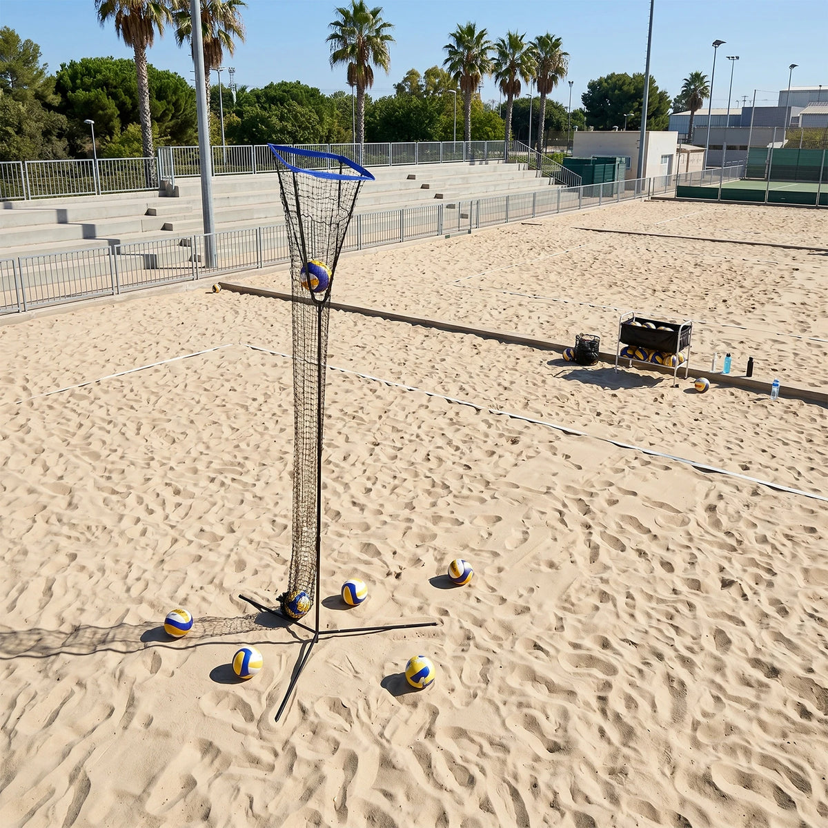 Adjustable Volleyball Training Net for Serving, Hitting and Setting Practice