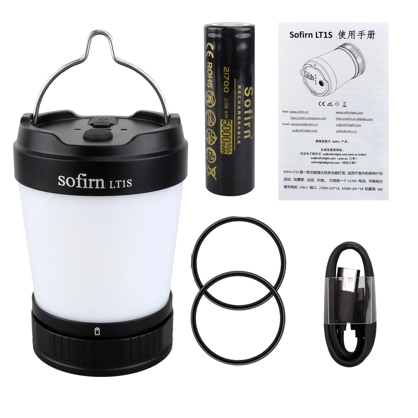 Sofirn LT1S Camping Light USB-C 21700 Lantern with Reverse Charging