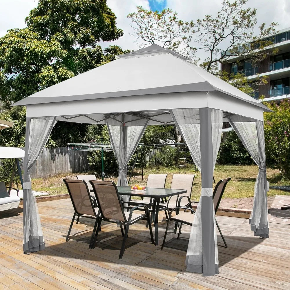Pop Up Gazebo Canopy Instant Sun Shade Tent With Sandbags