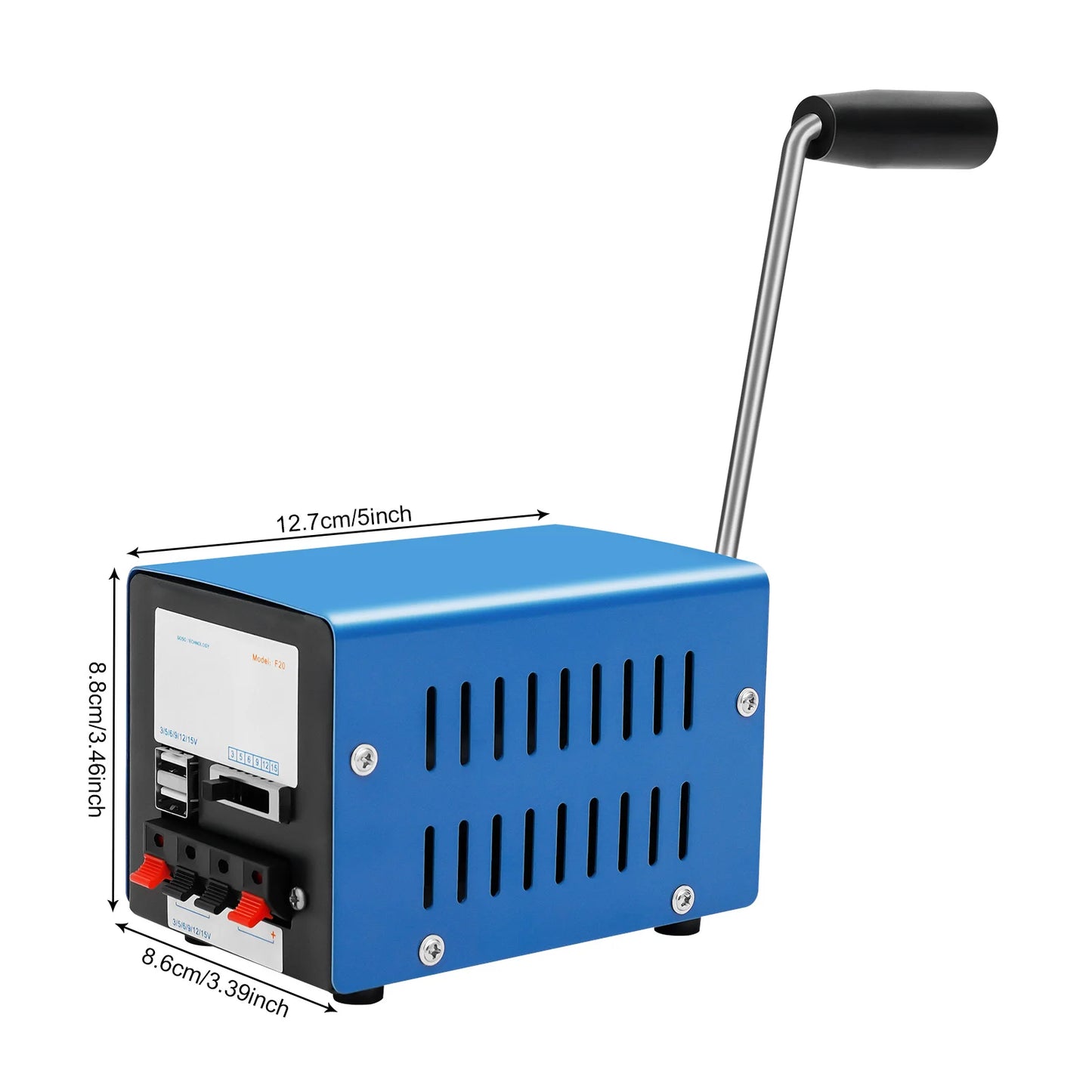 Manual Hand Crank Generator 20W Portable USB Emergency Charger