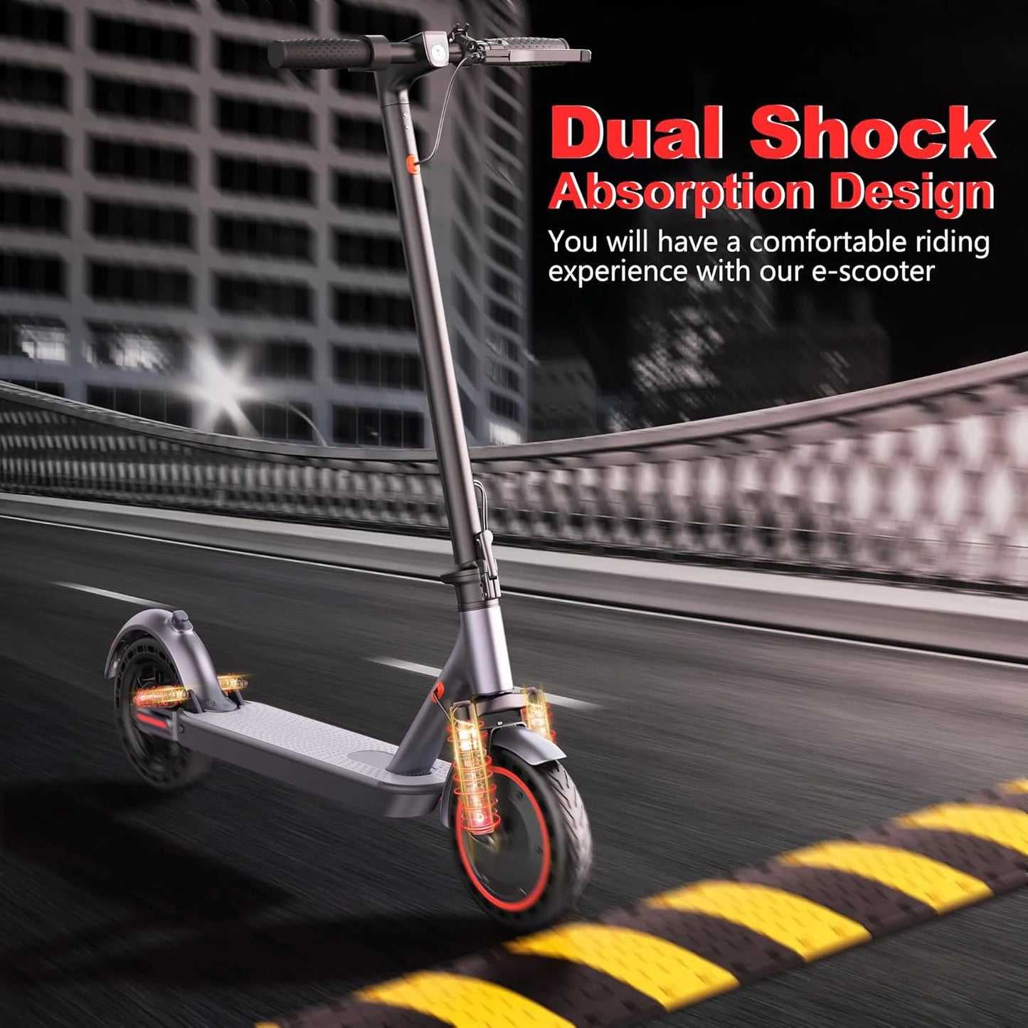 Aovopro Electric Scooter With Honeycomb Tires And App Control