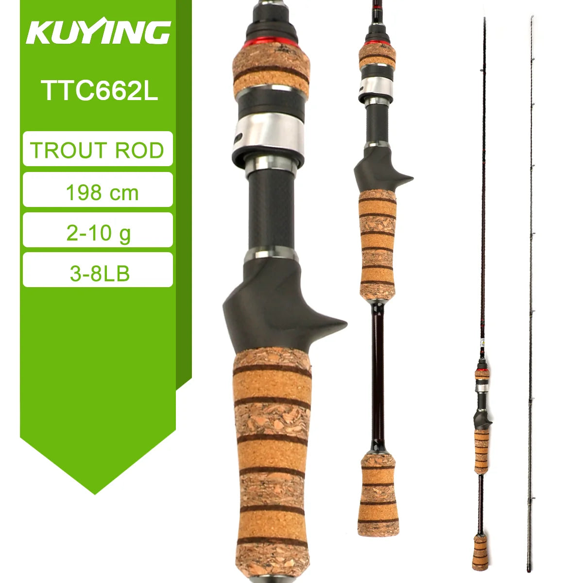 Kuying Teton Carbon Spinning Casting Fishing Lure Rod Fuji Parts