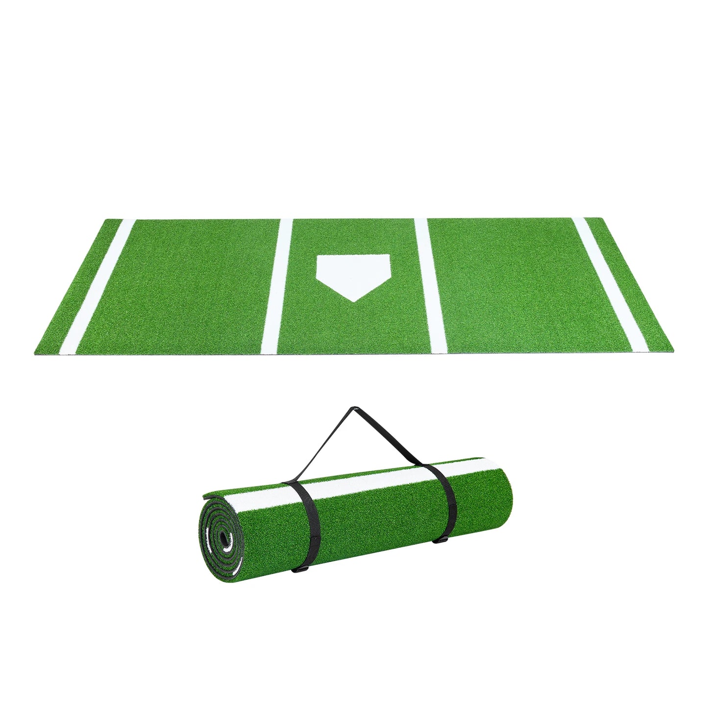 SucceBuy Portable Baseball Hitting Turf Practice Mat With Plate