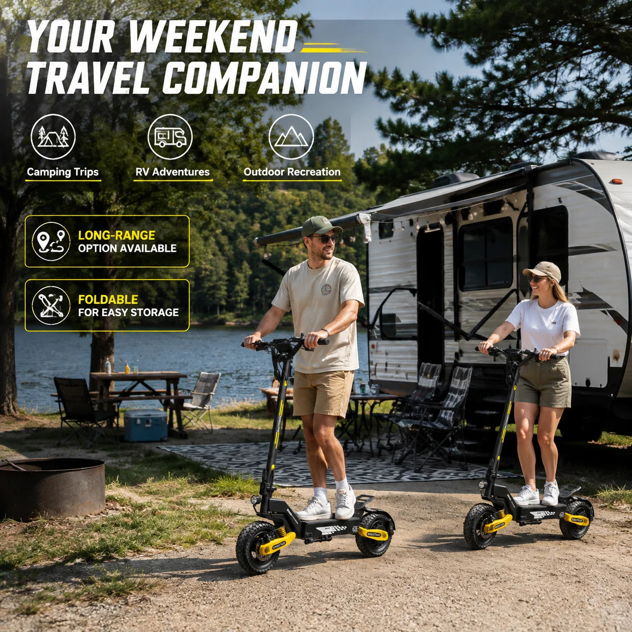 EOEOTWO 1200W Off Road Electric Scooter For Adults Long Range