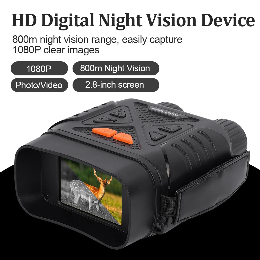 Night Vision Binoculars 1080P HD Infrared Camera With 10x Zoom