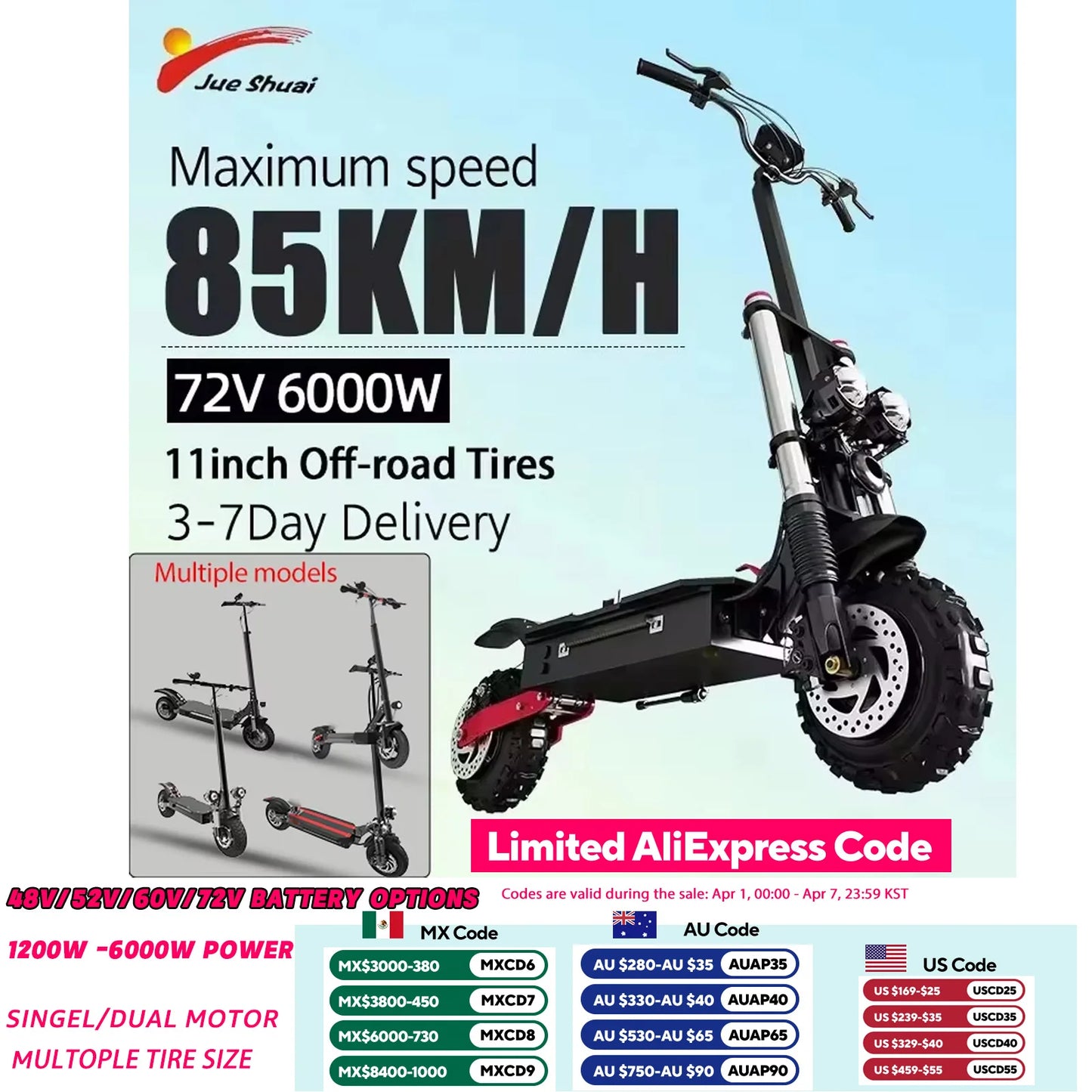 Jueshuai High Performance Electric Scooter For Adults