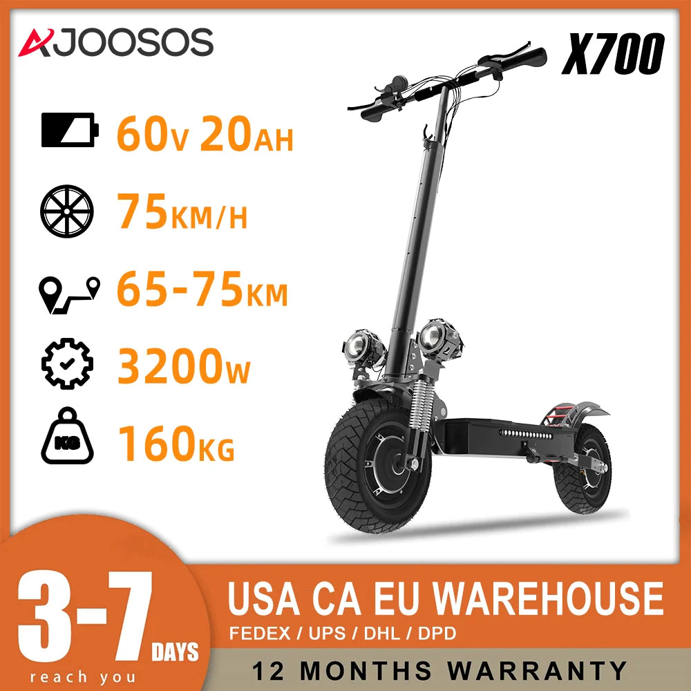 Dual Motor 6000W Folding Electric Scooter For Adults
