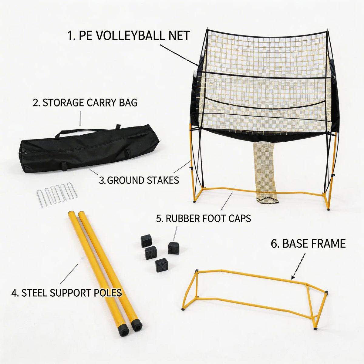 Adjustable Volleyball Training Net System for Indoor and Outdoor Practice