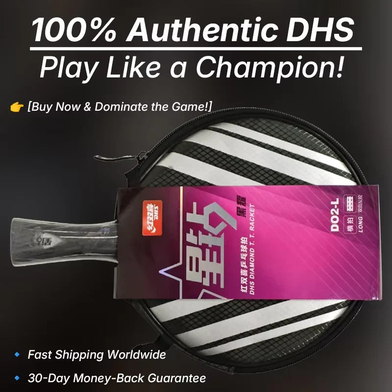 DHS Diamond 7-Ply Table Tennis Racket With Hurricane 3 Rubbers