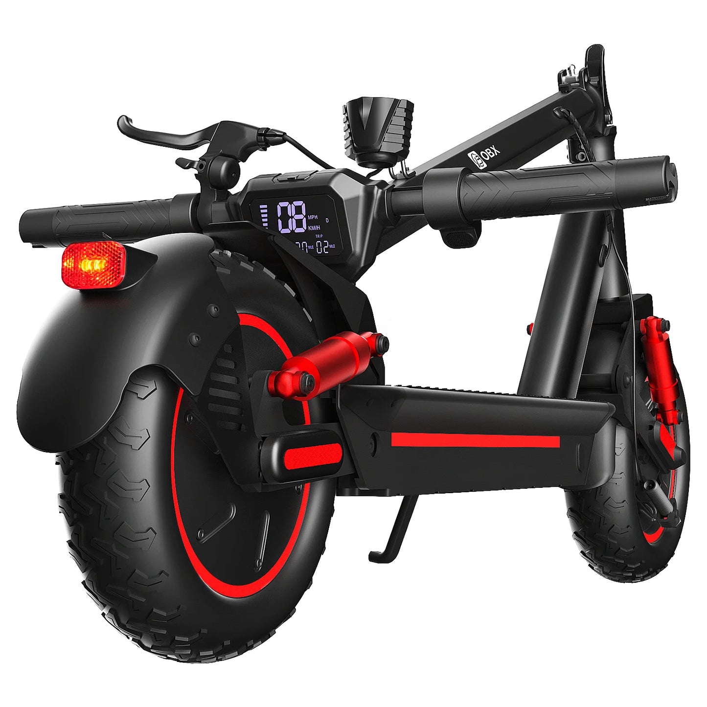 Obx Dual Motor Electric Foldable Scooter With Long Range