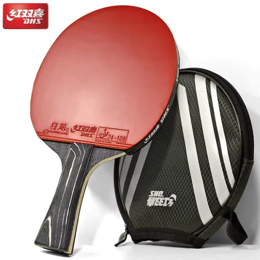 DHS Diamond 7-Ply Table Tennis Racket With Hurricane 3 Rubbers