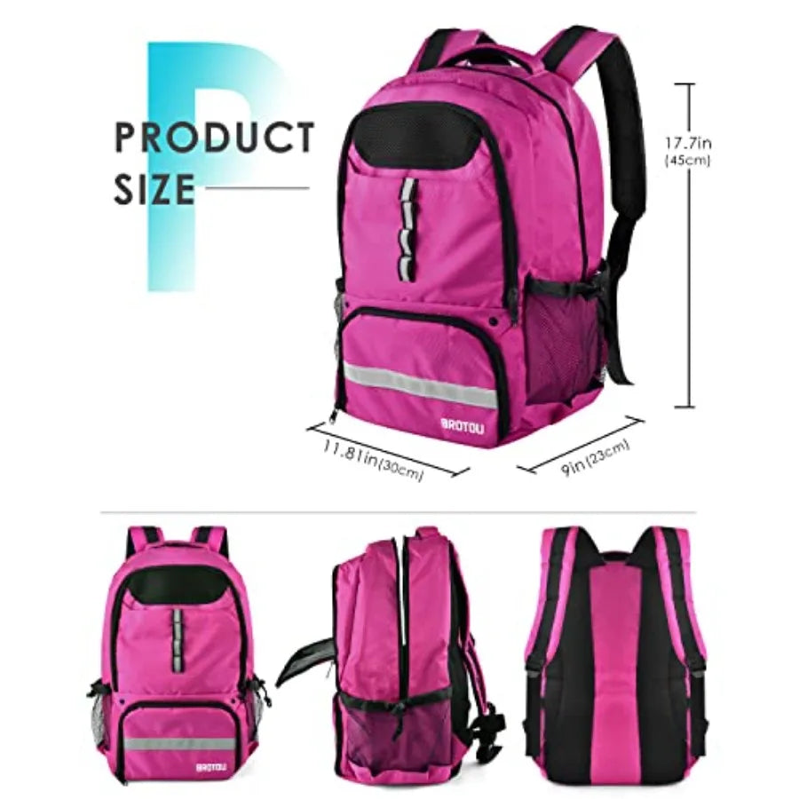Soccer Sports Backpack With Ball Holder And Shoe Compartment For Team Gear