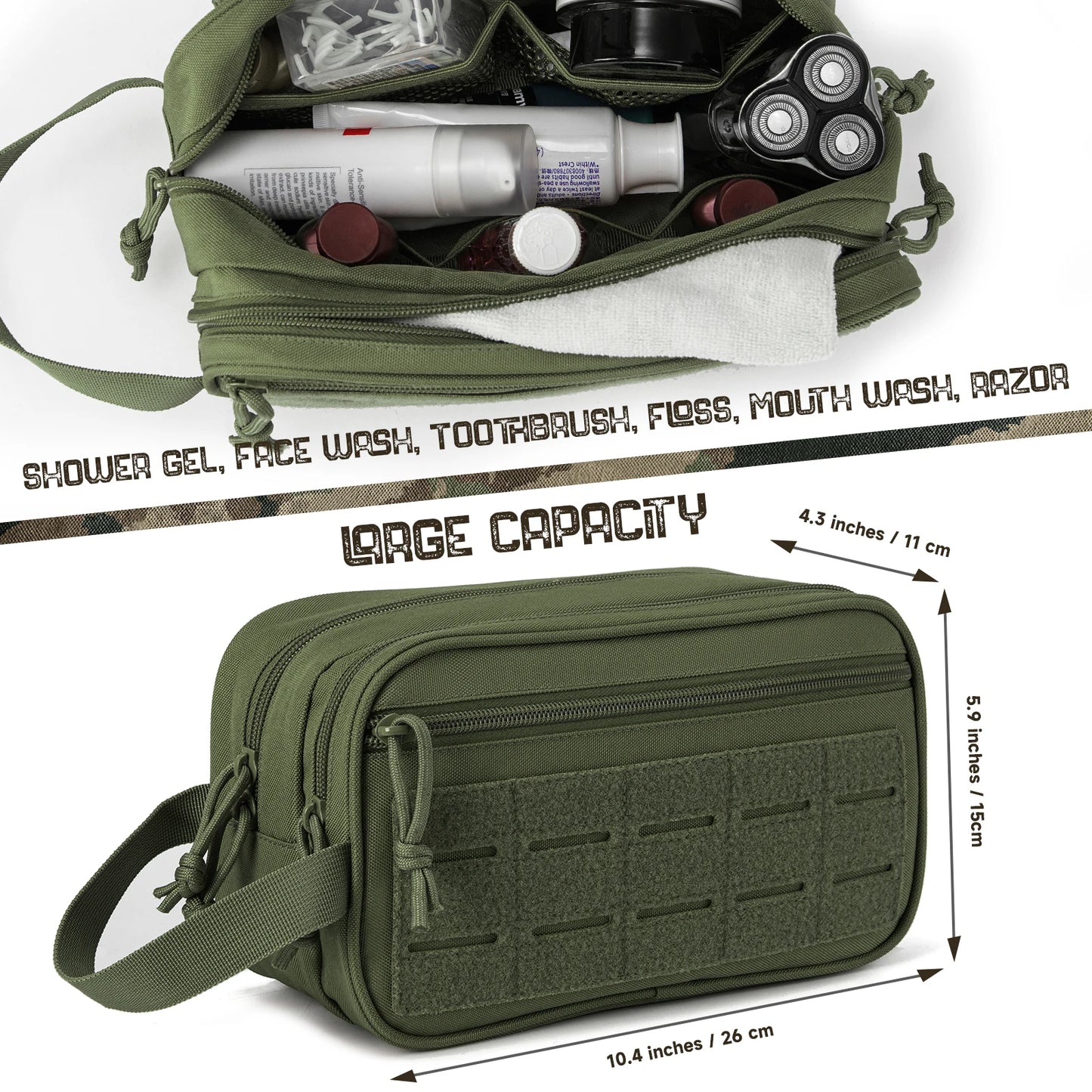 ReFire Gear Tactical Toiletry Bag Unisex Dopp Kit Molle