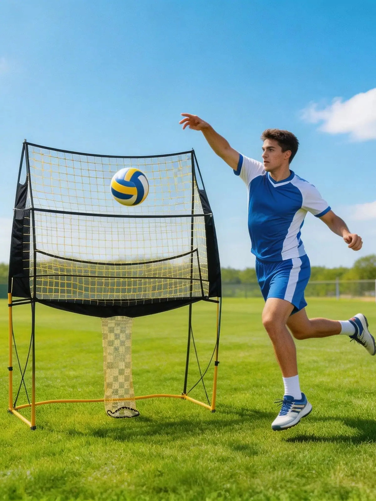 Adjustable Volleyball Training Net System for Indoor and Outdoor Practice